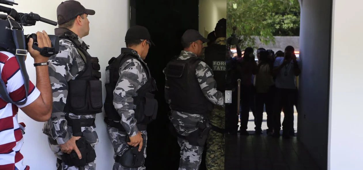 Policiais do BPRone no Gaeco