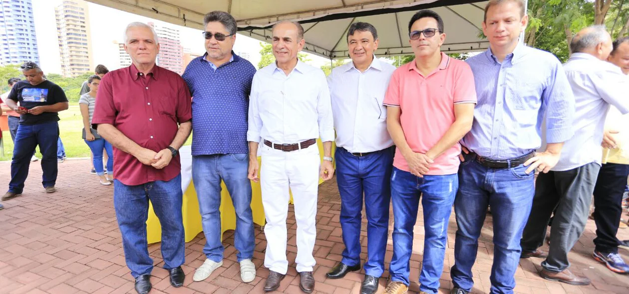 Governador Wellington com membros do PMDB
