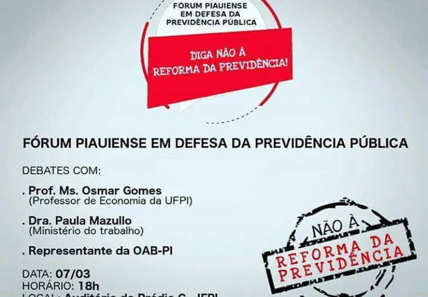 Debate sobre a reforma da Previdência Social