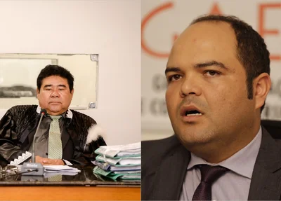 Desembargador José James e promotor Rômulo Cordão