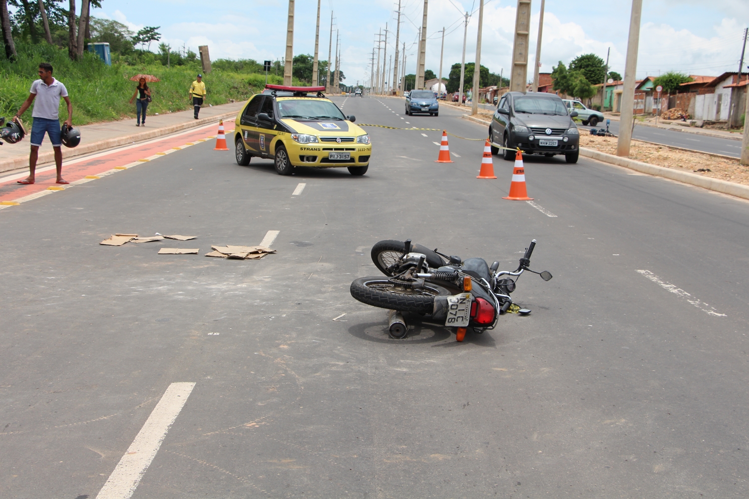 Acidente envolvendo duas motocicletas na zona sudeste de Teresina