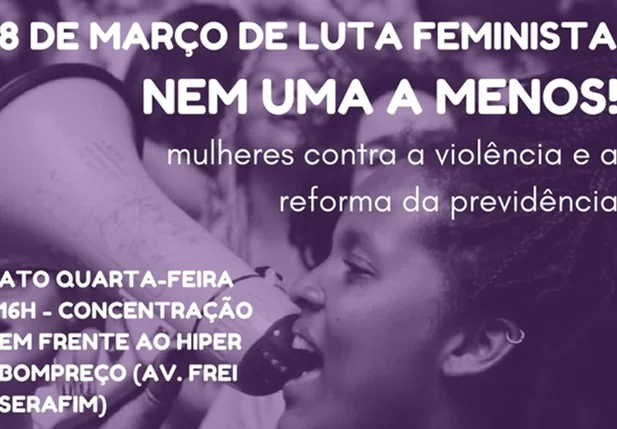 Ato organizado por mulheres na Avenida Frei Serafim
