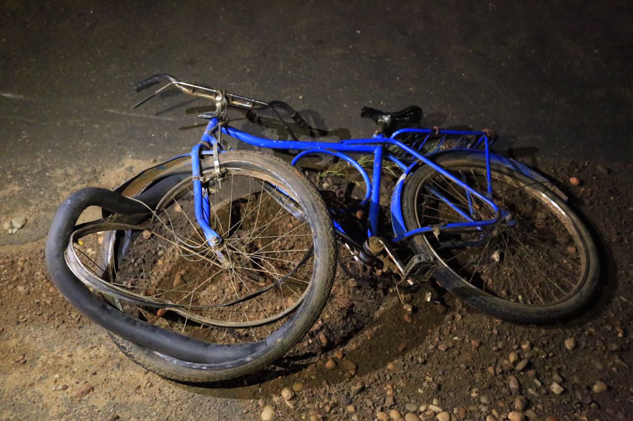 Bicicleta envolvida no acidente