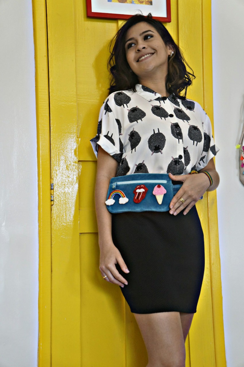 Camisa, saia e pochete: Chiquita Atelier. Styling e assessoria: Ana Goudinho