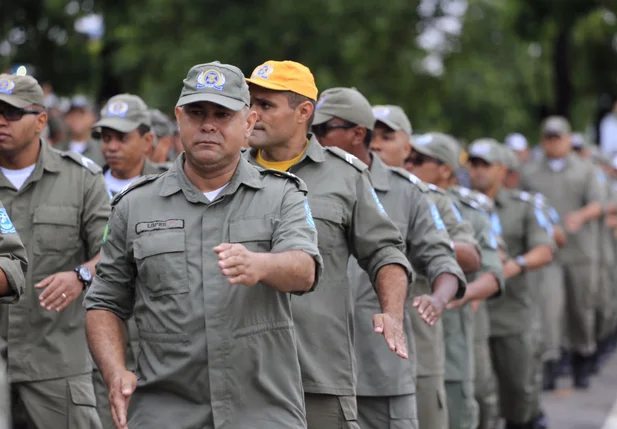 Formatura de policiais militares