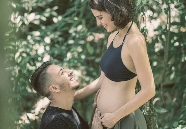 Junior com a esposa, Mônica Benini