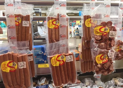 Linguiça da Sadia encontrada no Supermercado Carvalho 