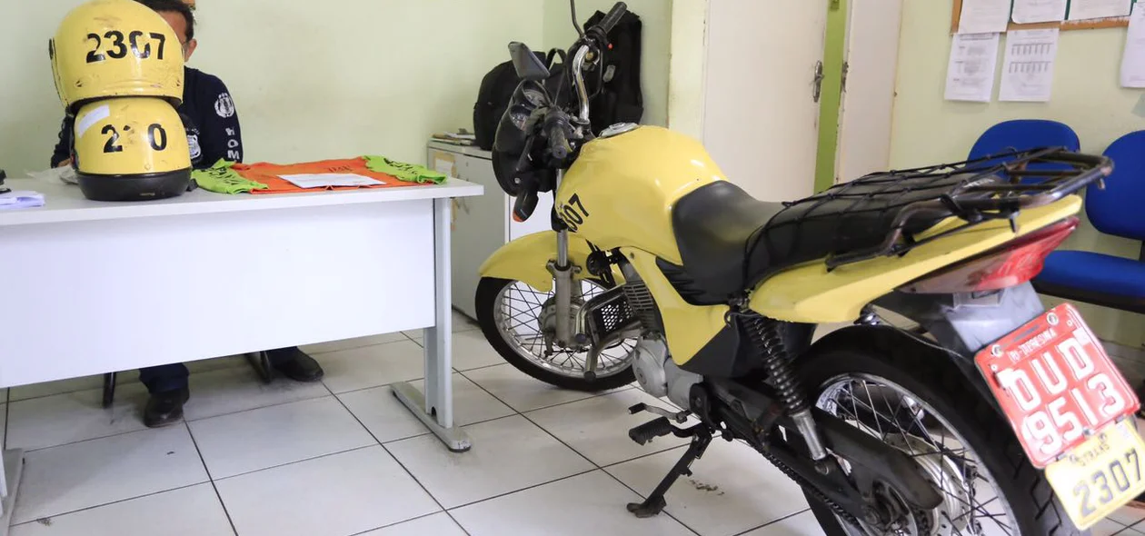 Motocicleta utilizada no crime