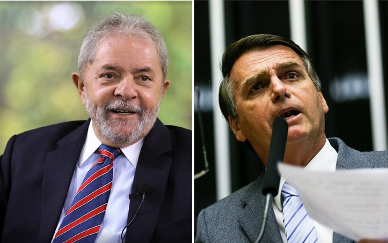 O ex-presidente Lula e o deputado Jair Bolsonaro