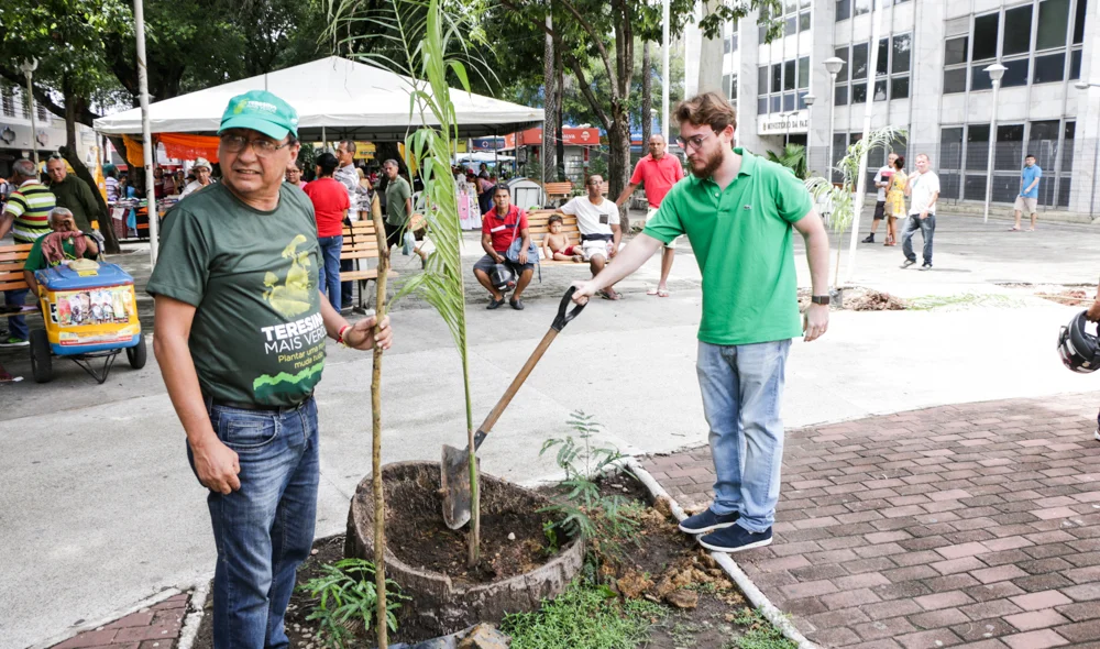 Plantio de mudas de árvores do projeto Teresina Mais Verde