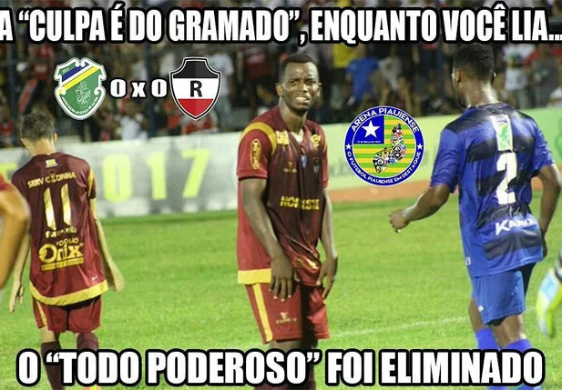 Os memes foram a diversão da torcida altoense, após o final da partida.