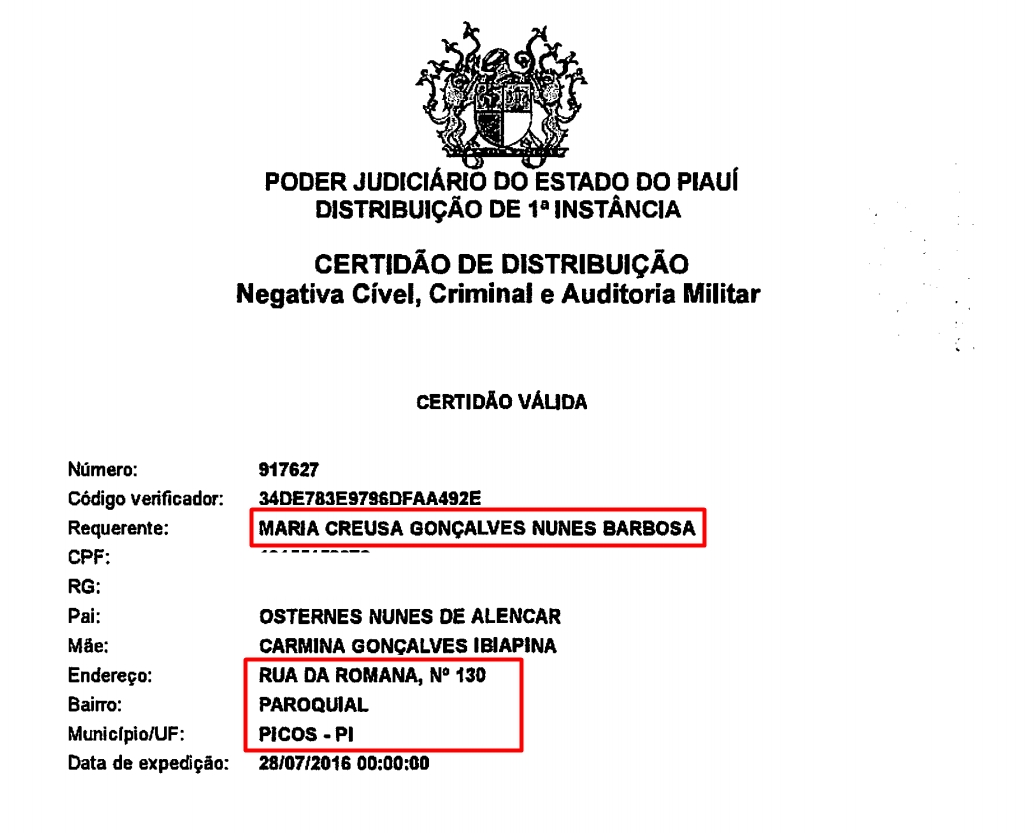 Empresa funciona no mesmo endereço da residência da Vereadora Creusa Nunes