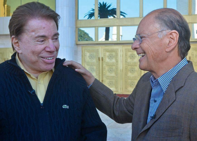 Silvio Santos, dono do SBT, e Edir Macedo, dono da Record