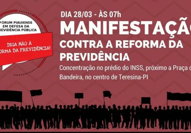 Manifestação contra a reforma da previdência 