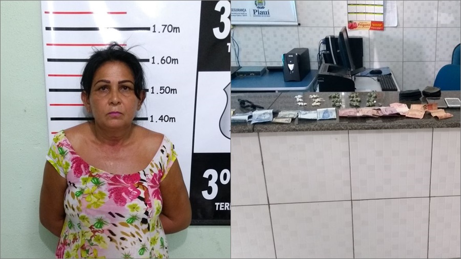 Mulher presa em flagrante por tráfico de drogas