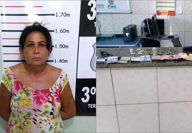 Mulher presa em flagrante por tráfico de drogas