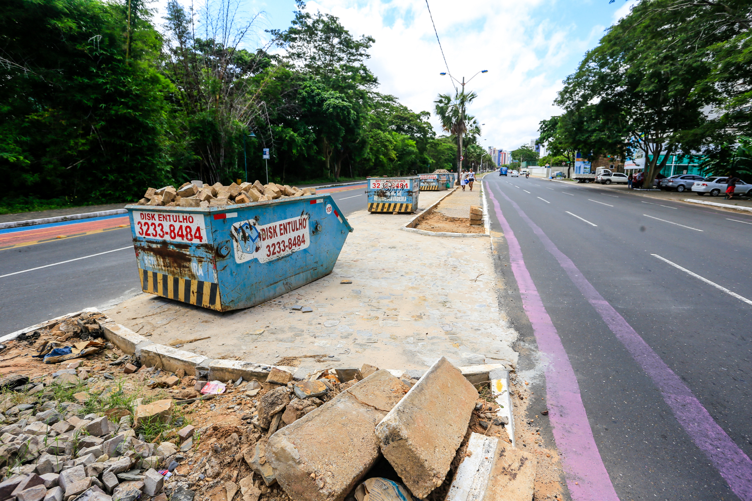 Retorno sendo construído na Avenida Marechal  Castelo Branco