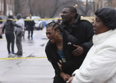 Familiares das vítimas em Chicago