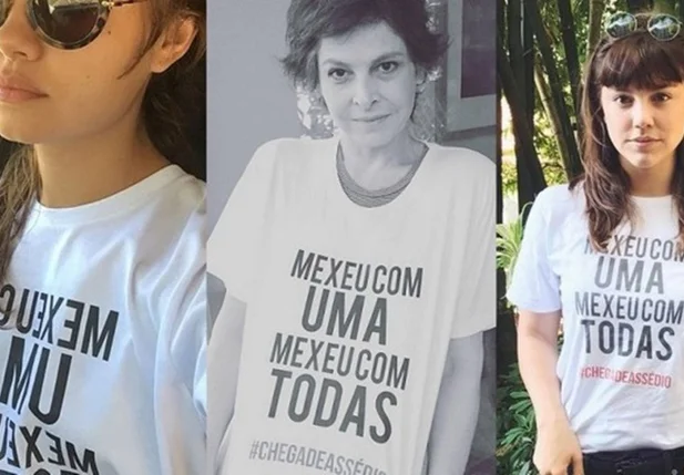 Sophie Charlotte, Drica Moraes e Alice Wegmann usam a camisa da campanha 