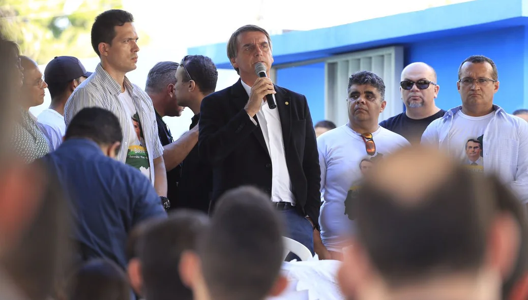 Bolsonaro durante seu pronunciamento