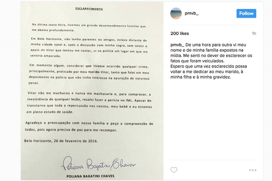 Post de Poliana Bagatini Chaves no Instagram 