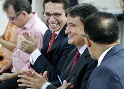 Wellington Dias com Jacinto Teles e Daniel Oliveira