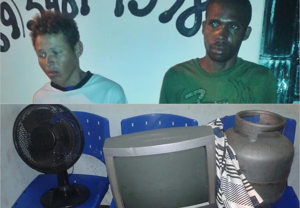 Dupla presa e material apreendido