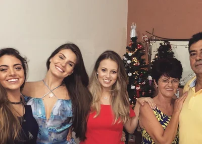 Camila com a família
