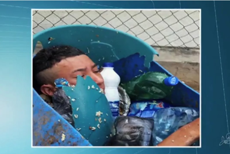 Preso tenta fugir escondido dentro de tambor de lixo 