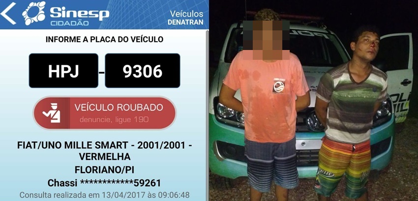 Suspeitos de roubar veículos presos em Jaicós