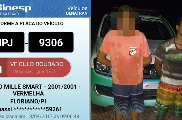 Suspeitos de roubar veículos presos em Jaicós