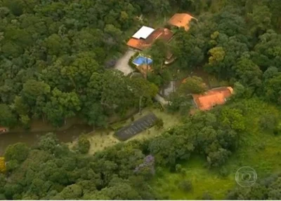 Vista aérea do sítio Santa Bárbara, em Atibaia (SP)