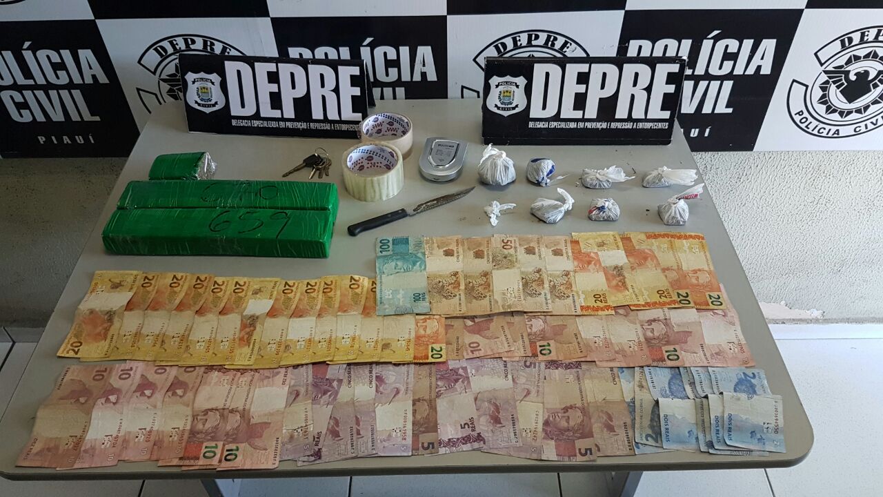 Objetos encontrados com acusado