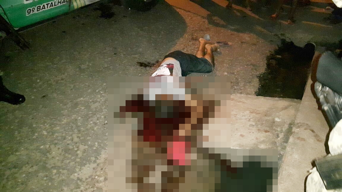 Vítima alvejada na cabeça