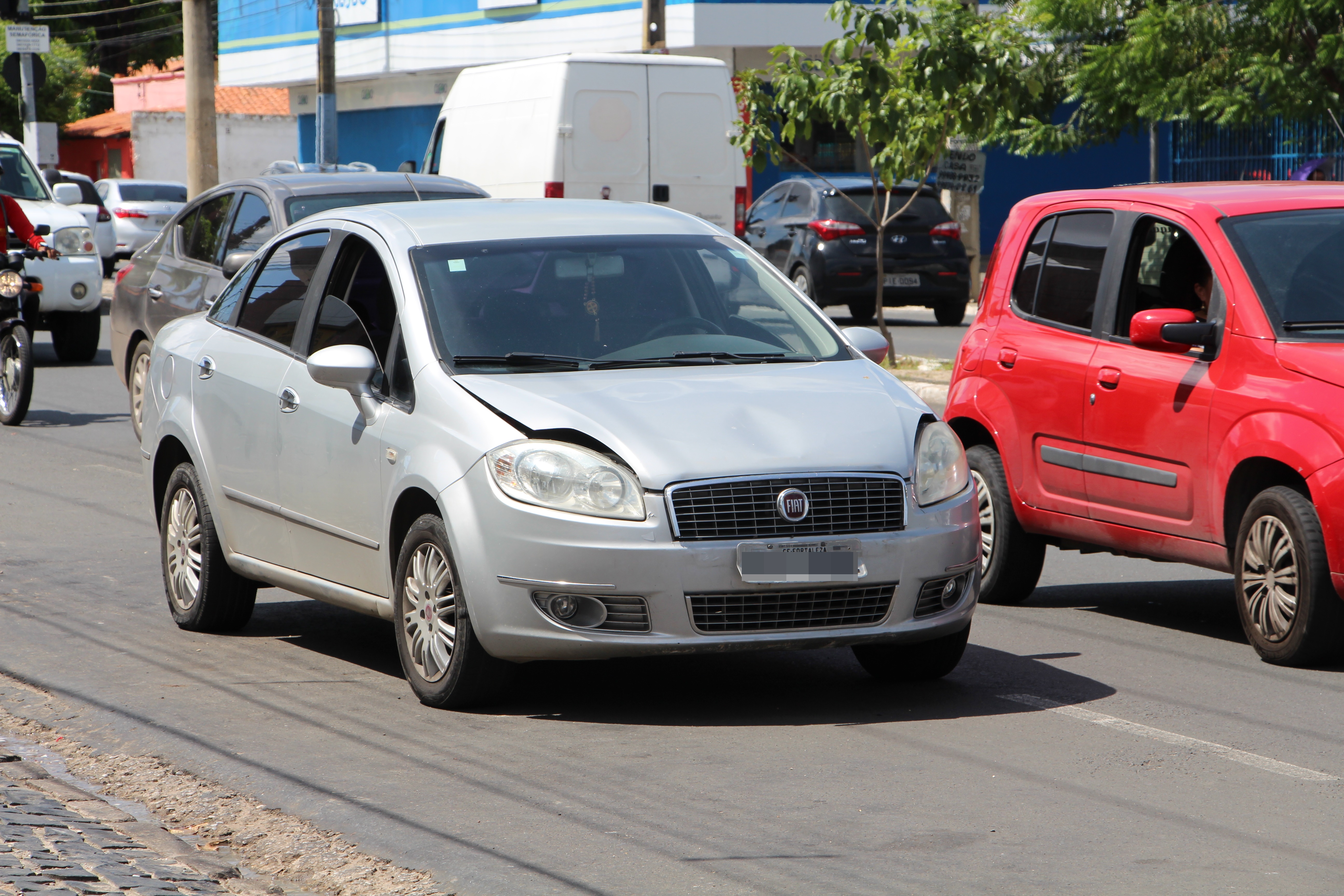 Carro envolvido na colisão