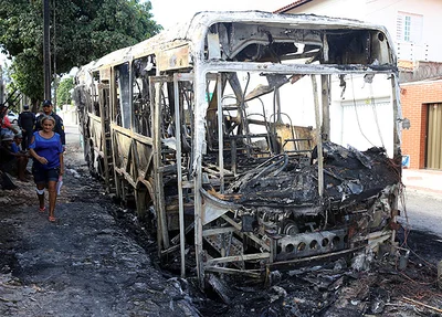 Ônibus incendiado em Fortaleza