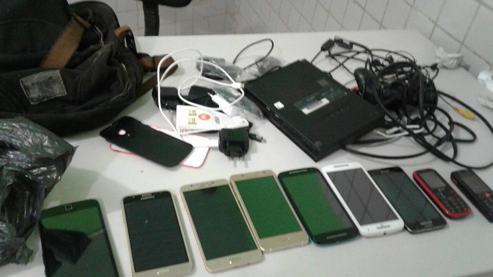 Material apreendido pela polícia