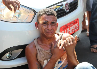 Arrombador tem braço quebrado pela população