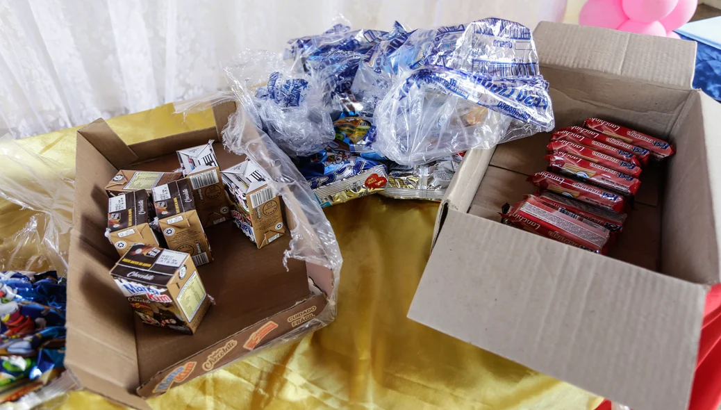 Lanche para as crianças  