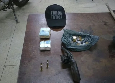 Material apreendido pela polícia