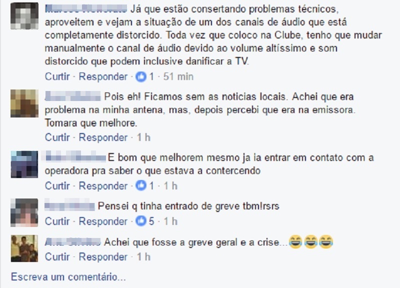 Internautas comentam saída do ar da TV Clube