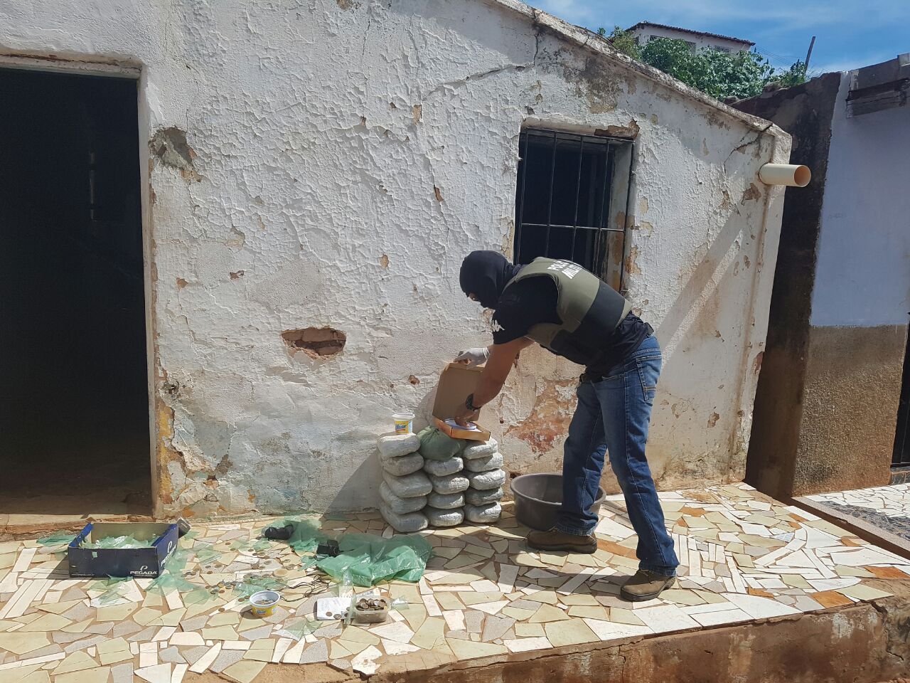 A Policia contou 500,00 em moedas