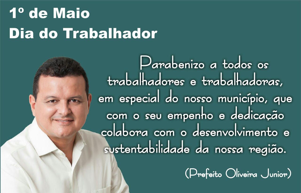 Mensagem do prefeito Oliveira Júnior 