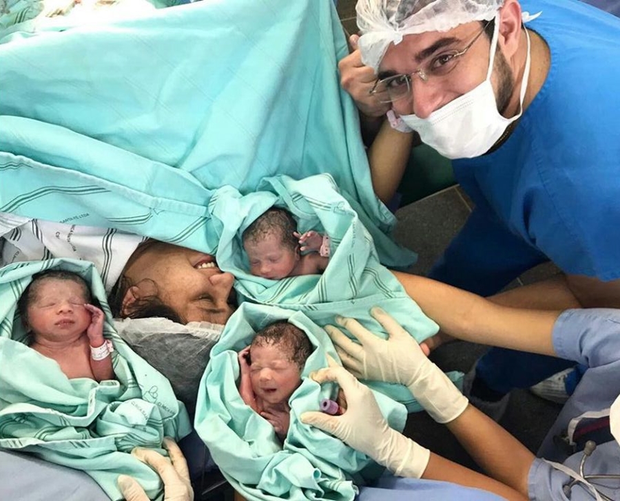 Jamile, Erickson e as filhas