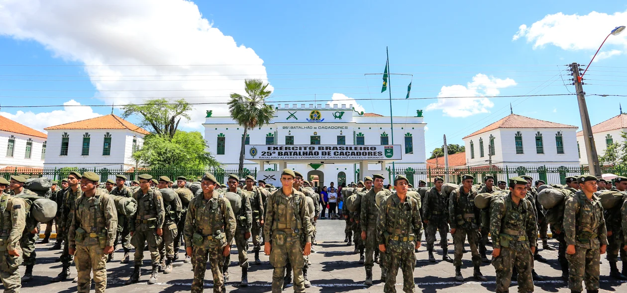 Chegada dos soldados