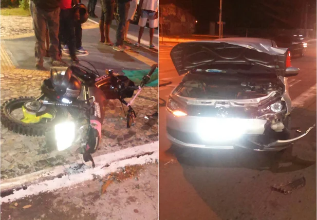 Colisão entre carro e moto deixa jovem morta em Teresina