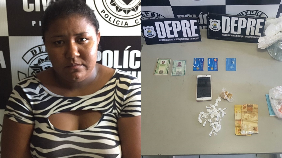 Mulher foi presa por tráfico de drogas