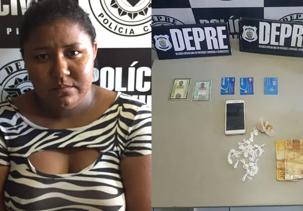 Mulher foi presa por tráfico de drogas