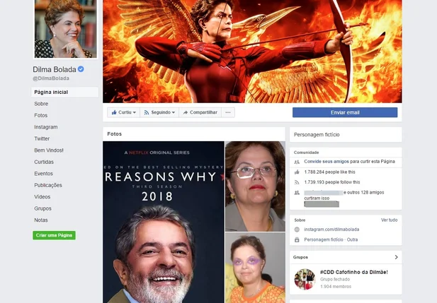 Página Dilma Bolada, no Facebook