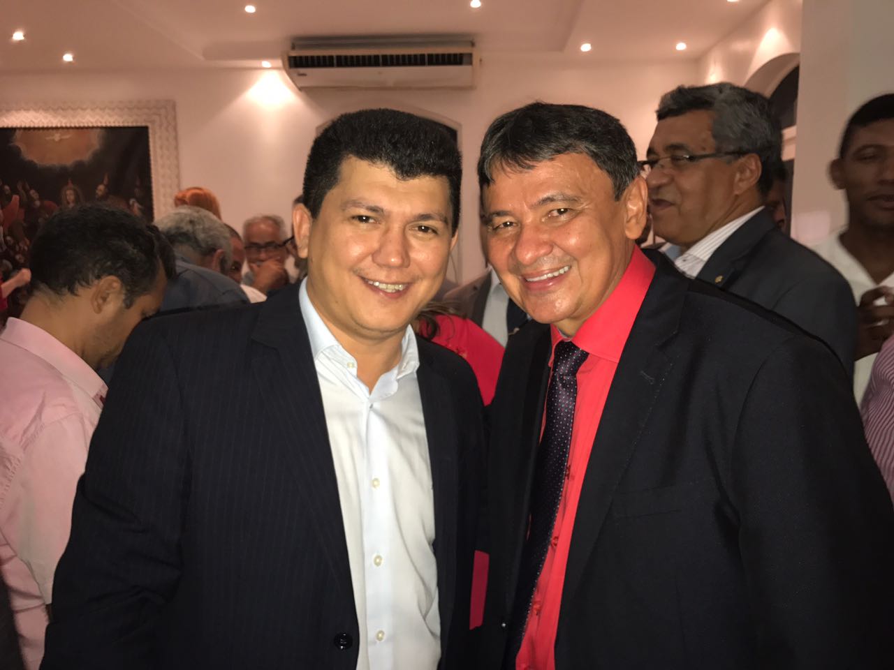 Prefeito Rubens Vieira e o governador Wellington Dias